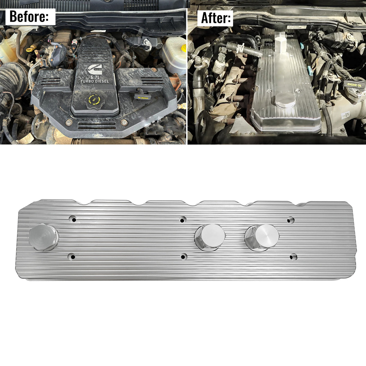2006-2024 5.9L/6.7L Ram Cummins Billet Valve Cover & Oil Catch Can