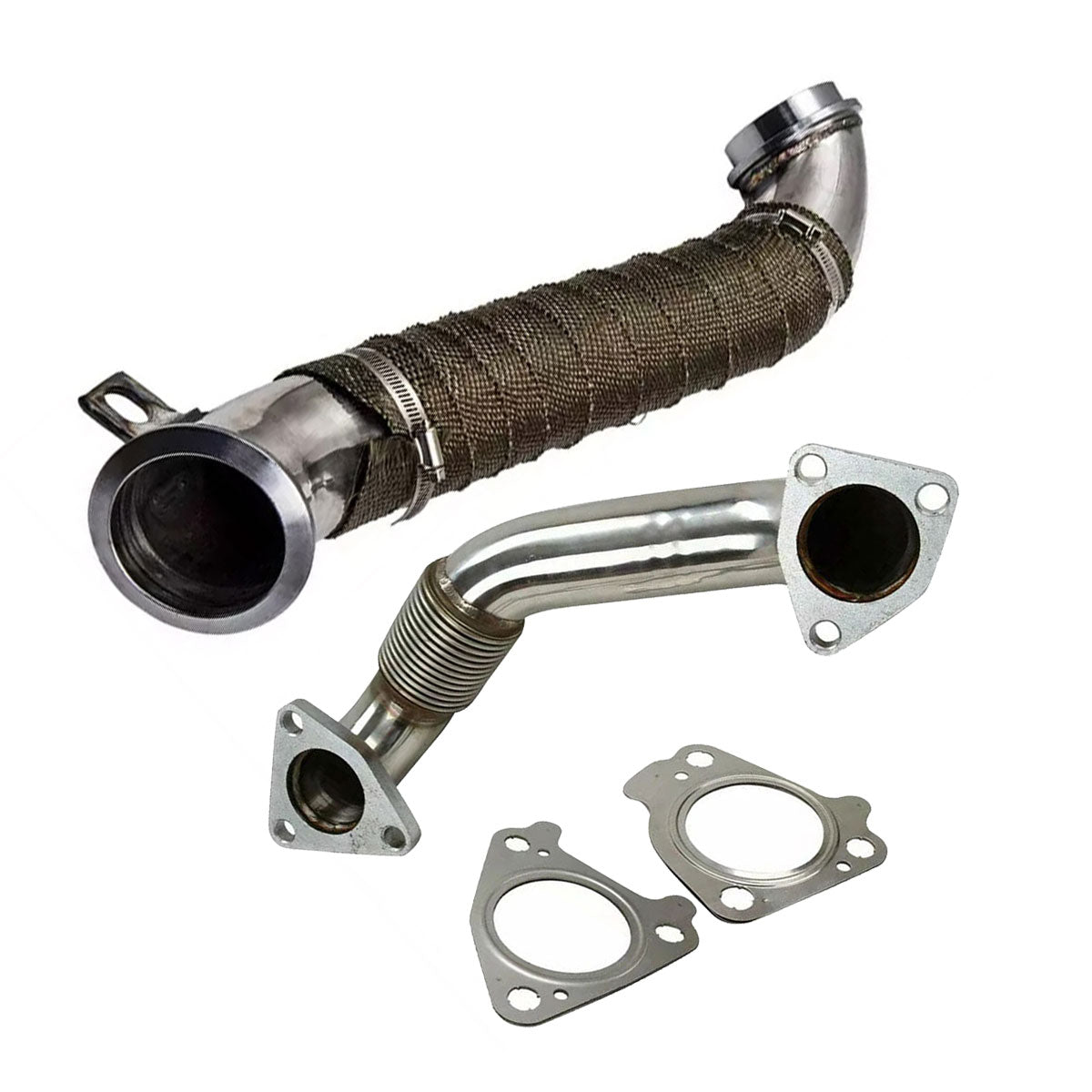 2004.5-2010 6.6L Chevy GMC Duramax Passenger Side Up-Pipe & 3" Downpipe Exhaust
