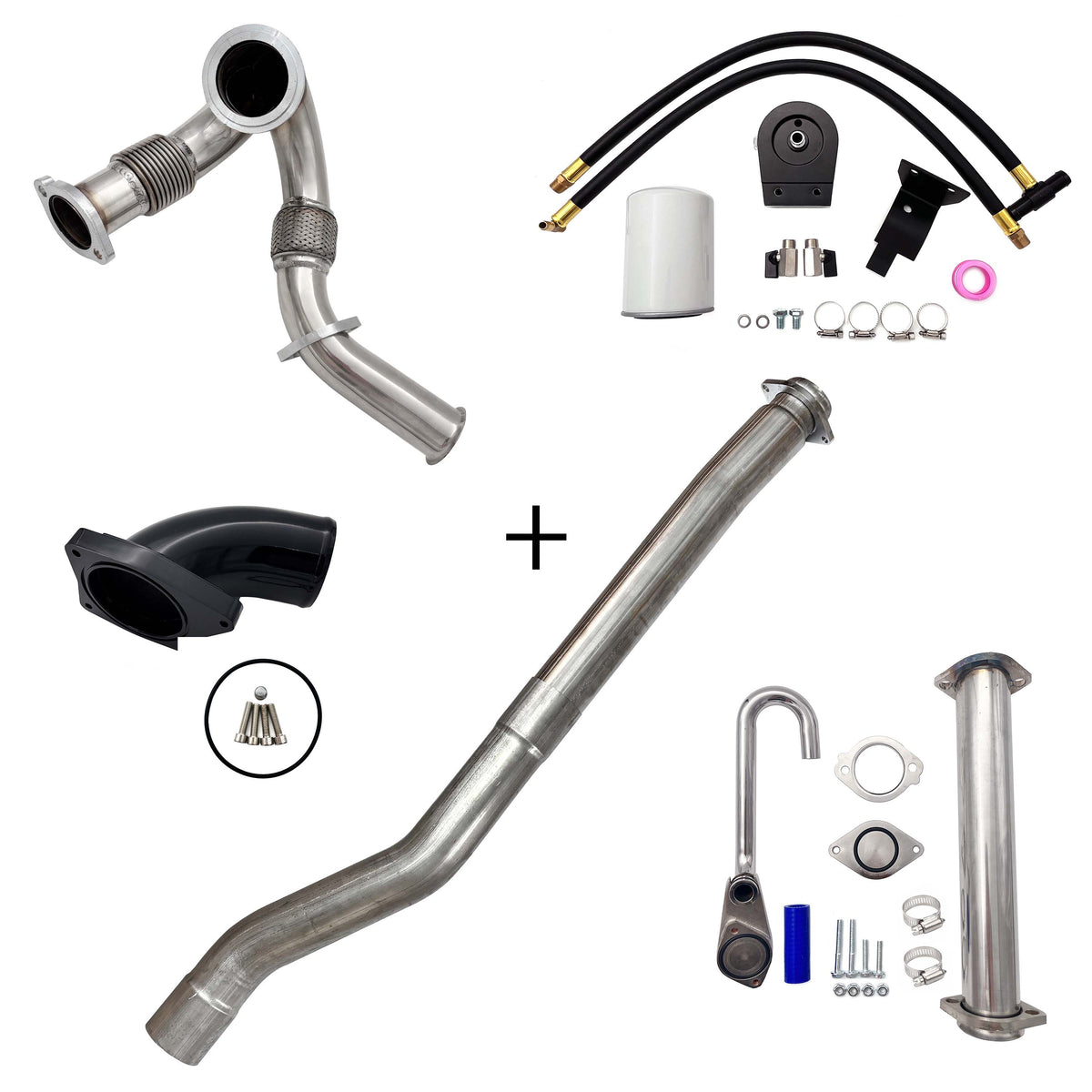 2003-2007 6.0L Ford Powerstroke Cat & Muffler/EGR/CCV/Up-Pipe Upgrade Kit