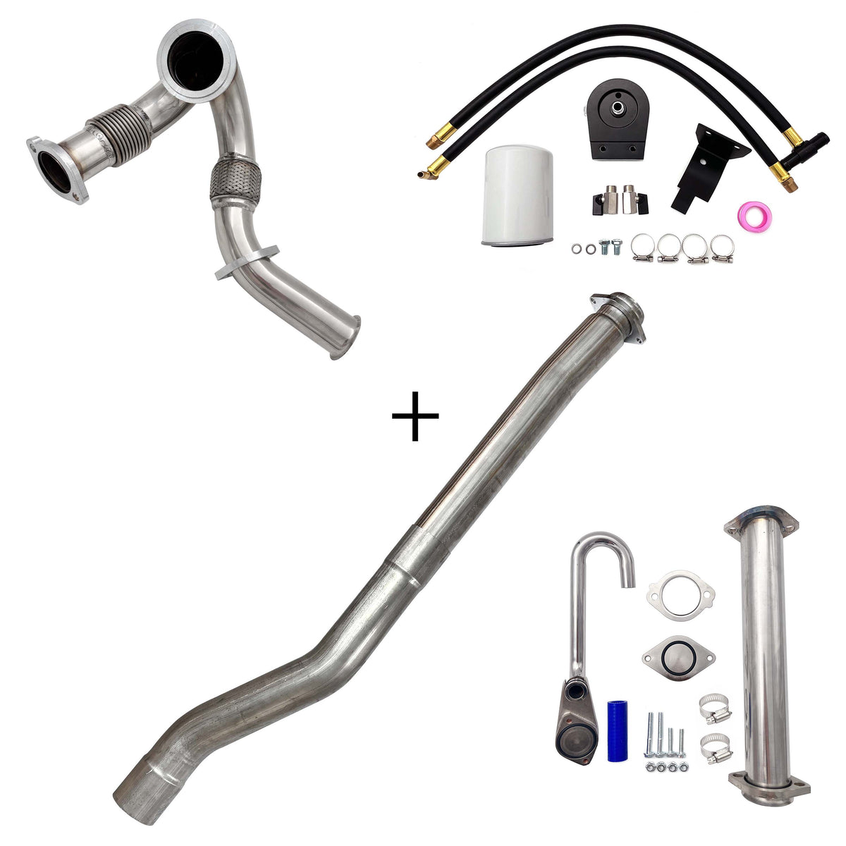 2003-2007 6.0L Ford Powerstroke Cat & Muffler/EGR/CCV/Up-Pipe Upgrade Kit