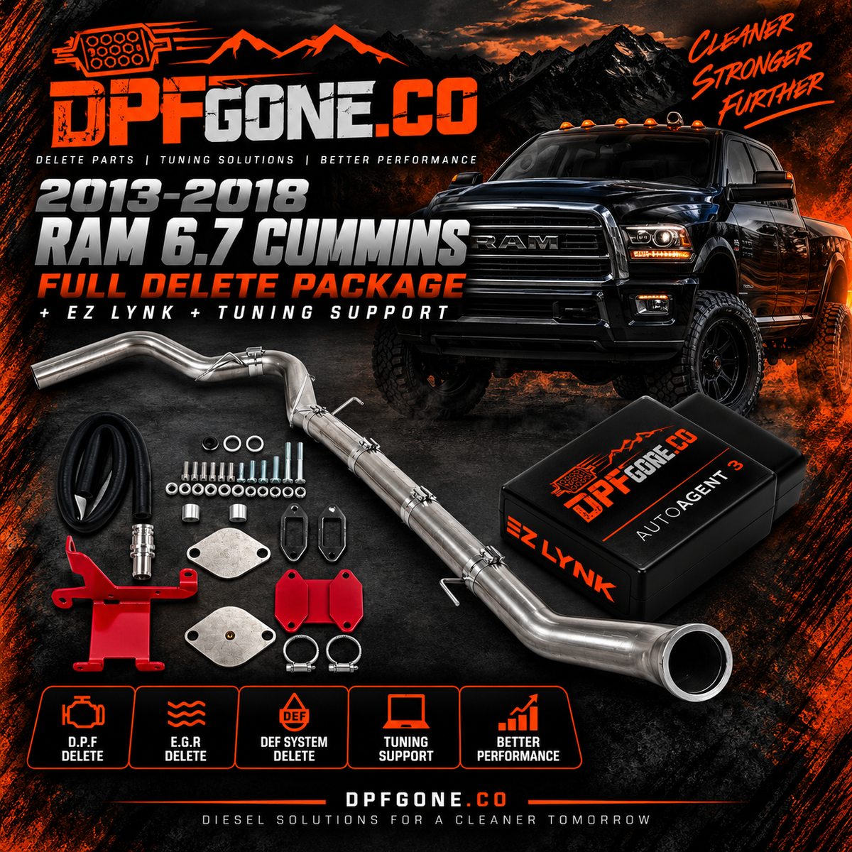 13-18 Dodge Full Delete+Tuning