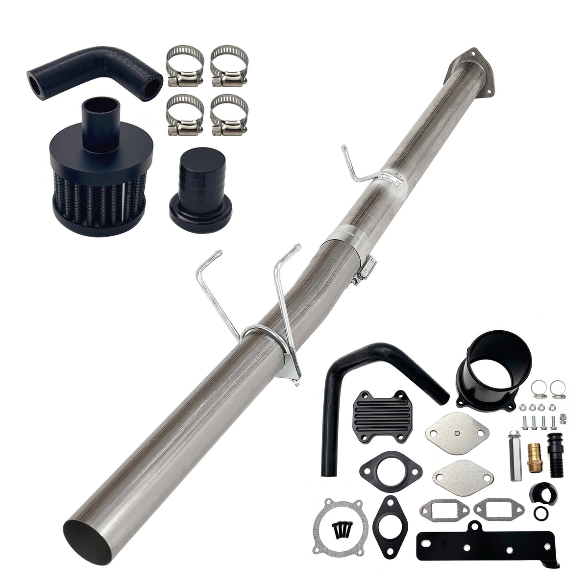 2013-2018 6.7L Ram 4" DPF Delete Pipe & CCV & EGR Delete Kit